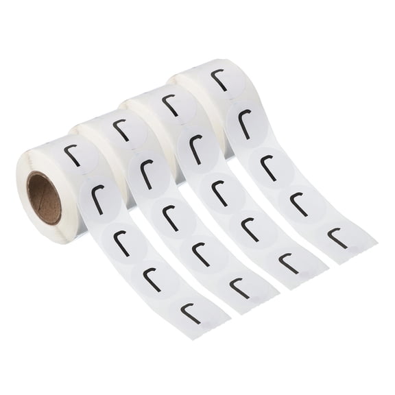 Uxcell 1" Round Letter J Stickers, Self-Adhesive Alphabet Stickers for Organization Storage Inventory 4 Rolls