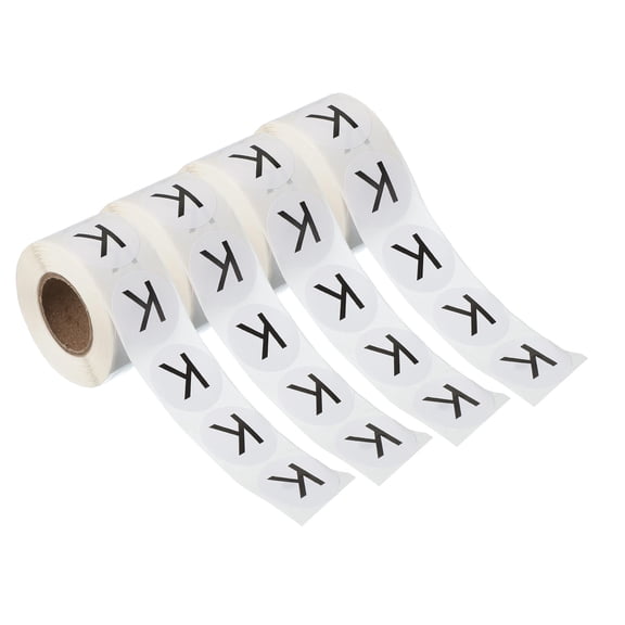 Uxcell 1" Round Letter K Stickers, Self-Adhesive Alphabet Stickers for Organization Storage Inventory 4 Rolls