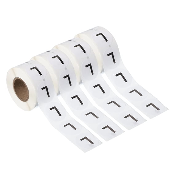 Uxcell 1" Round Letter L Stickers, Self-Adhesive Alphabet Stickers for Organization Storage Inventory 4 Rolls