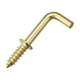 thumbnail image 1 of Uxcell 1" Screw Eye Hooks Self Tapping Screw-in Hanger Hooks Carbon Steel Golden 50 pcs, 1 of 5