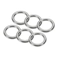 thumbnail image 1 of Uxcell 1" Seamless Metal O Rings, 6 Pack 304 Stainless Steel O-Ring Solid Round Rings for Macrame, DIY Craft,5x25mm, 1 of 5