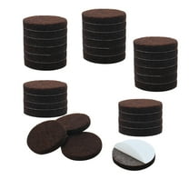 Uxcell 1" Self-stick Round Non-slip Felt Pads Floors Protect Brown 30 Pack