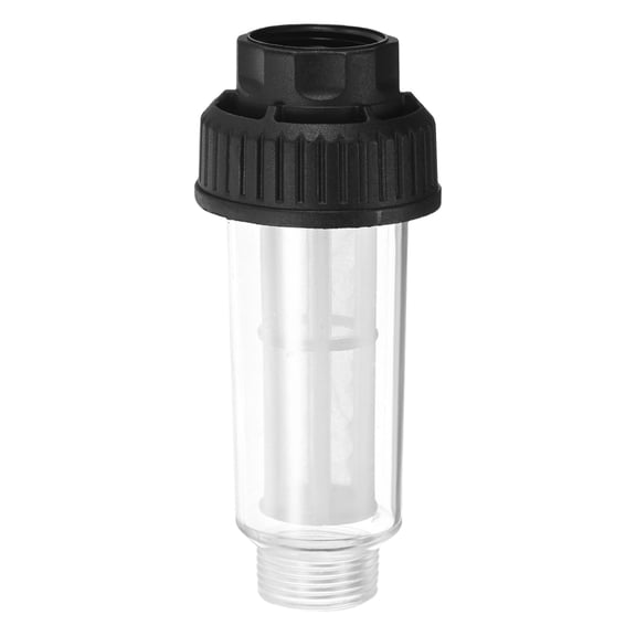 Uxcell 1-Set 100 Mesh PP High Pressure Washers Water Filter Fits [Black/Transparent]