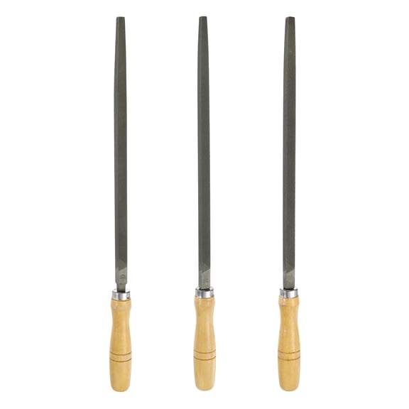 Uxcell 1 Set 12" Square Fine/Medium/Bastard Metal File, Grey/Yellow
