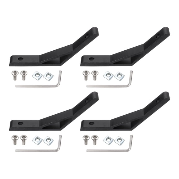 Uxcell 1 Set 135 Degree Aluminum Profile Corner Brackets, 4.33 x 0.55 Inch(Black)