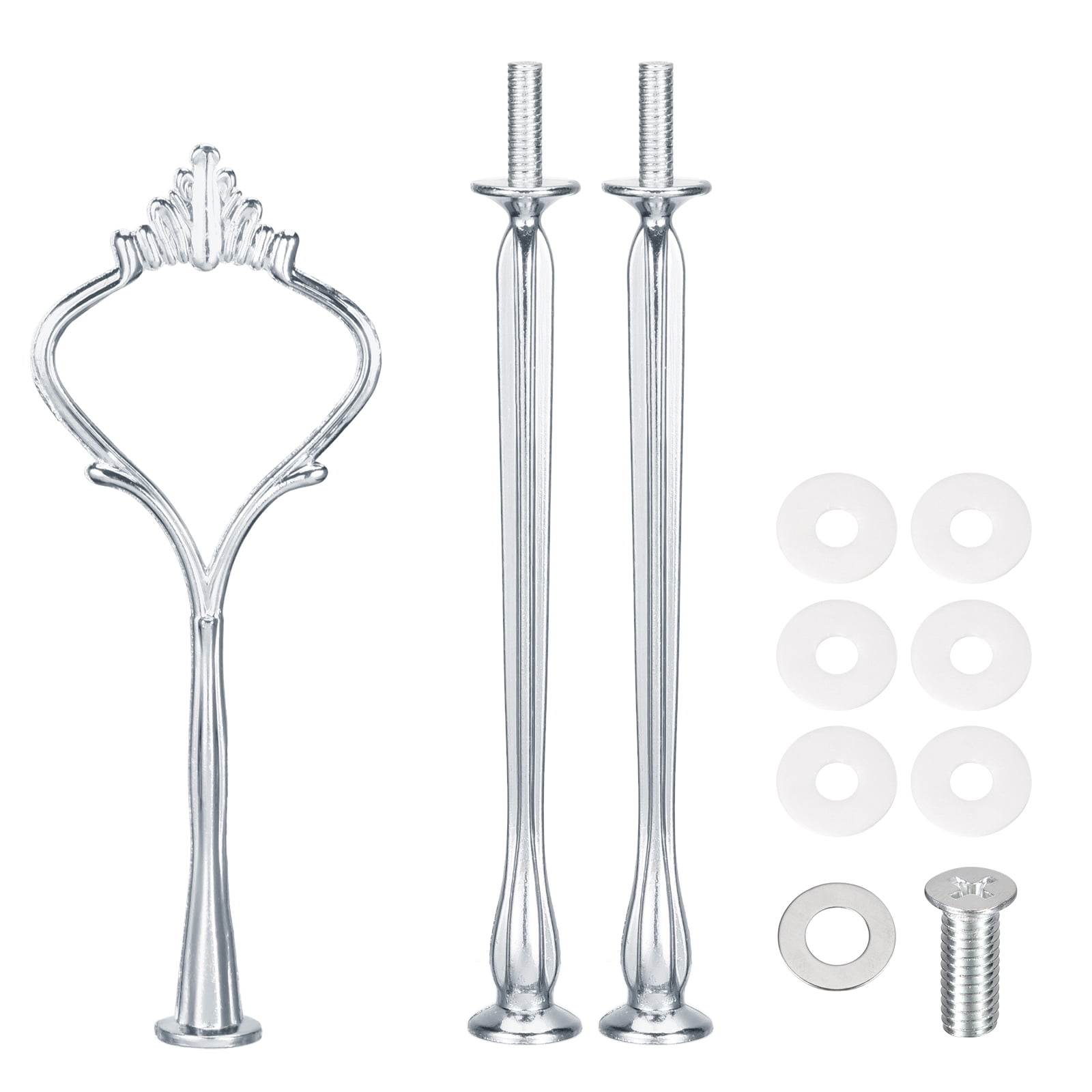 Uxcell 6 Set 3-Tier Cupcake Stand Handles - Zinc Alloy Crown Hardware With Screws For DIY Cake Stands, Sunflower Bronze