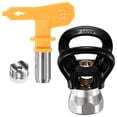 thumbnail image 1 of Uxcell 1-Set Airless Paint Sprayer Tips and Flat Tip Guard Base, 304SS Reversible Spray Tips with 1 Pad for Homes [Yellow, 517], 1 of 7