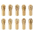 thumbnail image 1 of Uxcell 1-Set Brass Drill Chuck, Collets Set 4.2mm Shank Diameter 10 Sizes for Rotary Tools [Golden], 1 of 6