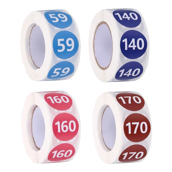 Uxcell 1 Set Clothing Size Stickers 59/140/160/170, Size Labels