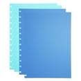 thumbnail image 1 of Uxcell 1 Set Discbound Notebook Cover, 11.8 x 8.5" A4 Letter Size PP Disc Planner Cover for Notebook Happy Planner Office Product, Blue/Green, 1 of 6