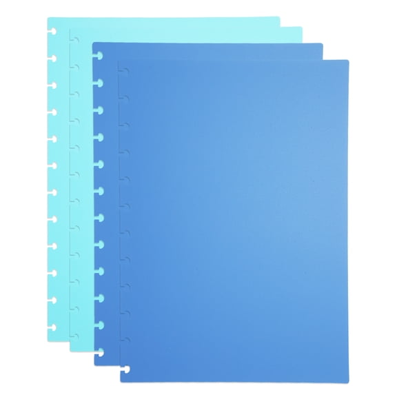 Uxcell 1 Set Discbound Notebook Cover, 11.8 x 8.5" A4 Letter Size PP Disc Planner Cover for Notebook Happy Planner Office Product, Blue/Green