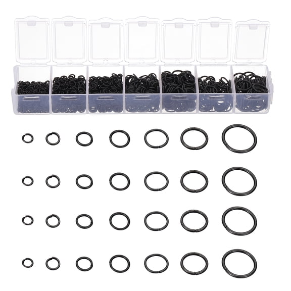 Uxcell 1 Set Jewelry Making Accessories Set, Open Jump Ring Black