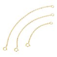 thumbnail image 1 of Uxcell 1 Set Necklace Extenders 925 Sterling Silver 50mm/80mm/100mm Chains, Gold, 1 of 6