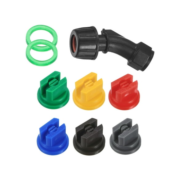 Uxcell 1-Set Sprayer Nozzle Kit, 110 Degree 0.15-0.6mm Pore Plastic Flat Fan Spray Tips for Sprayers