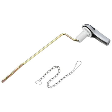 Uxcell 1 Set Toilet Handle Universal Side Mount Toilet Flush Trip Lever with Chain, ABS Brass