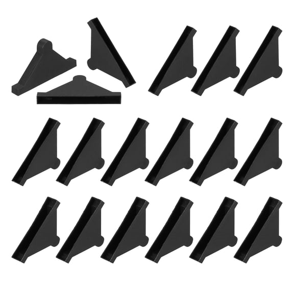 Uxcell 1 Set Triangle Glass Corner Protector, 0.25/0.3/0.4 Inch Plastic Glass Table Corner Protector Transport Corner Guard for Glass, Ceramics, Wood, and Steel(Rounded Corner, Black)