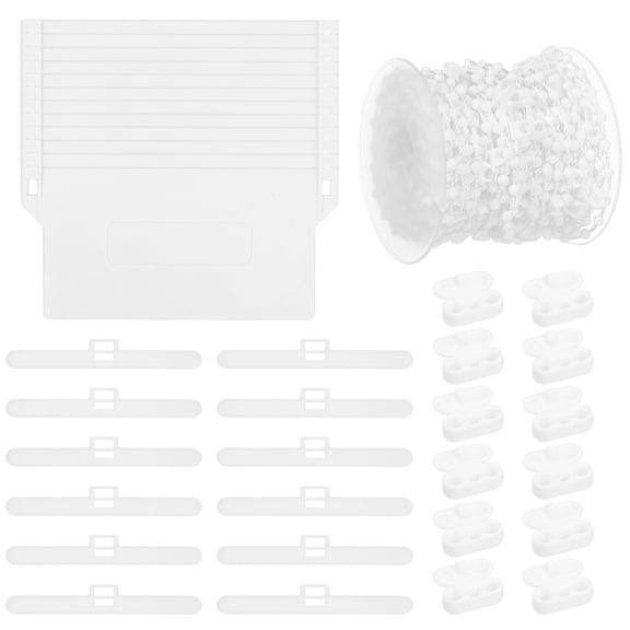Uxcell 1 Set Vertical Blind Bottom Weights Accessories Repair Kit with 10M Chain and Connector for Window Blinds Replacement