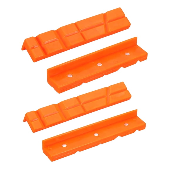 Uxcell 1 Set Vise Jaw Pads 5" and 6" Rubber V-Shape Magnetic Vise Soft Jaws Standard Anti-Scratches Vice Covers Tools for DIY Making Woodworking Clamping Plumbing, Orange