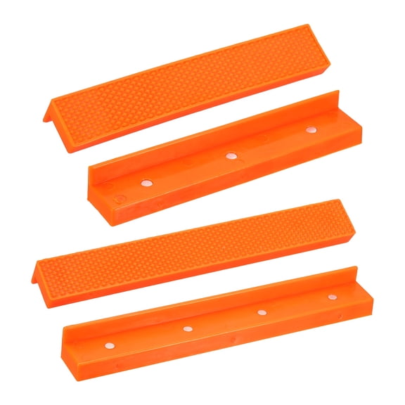 Uxcell 1 Set Vise Jaw Pads 8" and 6" Rubber Flat Magnetic Vise Soft Jaws Standard Anti-Scratches Vice Covers Tools for DIY Making Woodworking Clamping Plumbing, Orange