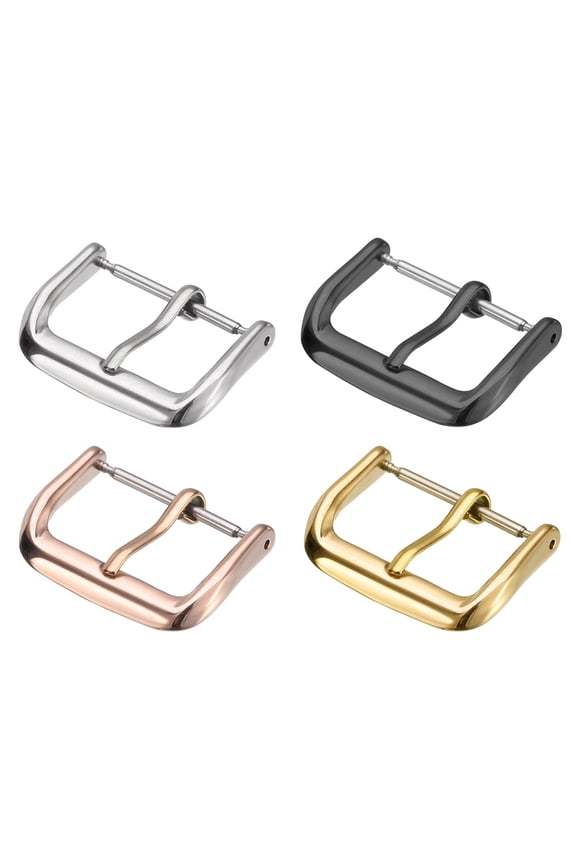 1 Set Watch Band Replacement Buckle 20mm 316L Stainless Steel Clasp, for Leather Canvas Watch Bands