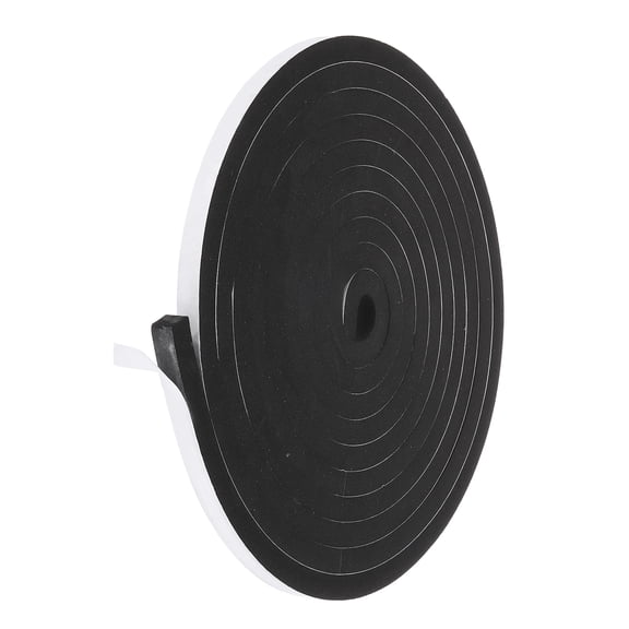 Uxcell 1 Set Weather Stripping Door Seal Self Adhesive Black 1/2 inch x 1/2 inch x 16 ft
