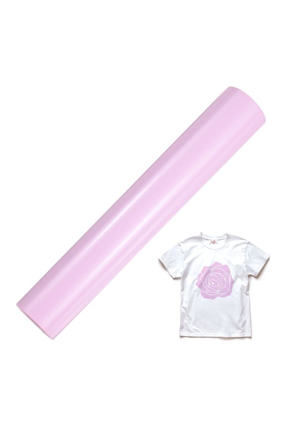 1 Sheet 3D Puff Vinyl Heat Transfer 10" x 6ft Light Pink for T-shirts and DIY Fabric Projects