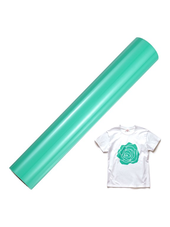 1 Sheet 3D Puff Vinyl Heat Transfer 10" x 6ft Vintage Green for T-shirts and DIY Fabric Projects