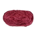 thumbnail image 1 of Uxcell 1 Skein Velvet Yarn Chenille Yarn 100g/3.5oz 87 Yards 6# Super Bulky Polyester Soft Blanket Yarn Dark Red, 1 of 6