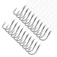 thumbnail image 1 of Uxcell 1# Small Fishing Hooks with 45cm Line, 0.34x0.19 Inch Double Hook Rigs with Barb Fishing Hook, Silver Tone 20Pcs, 1 of 4