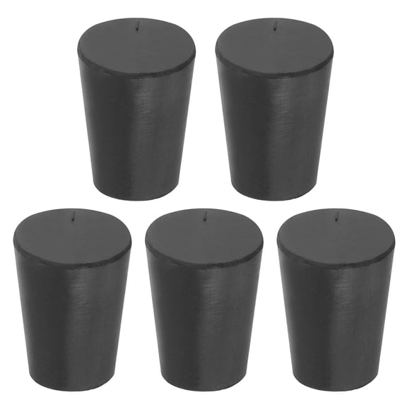 Uxcell 1# Solid Rubber Stoppers Tapered Lab Seal Plug Test Tube Bungs, Black 5 Pack