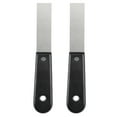 thumbnail image 1 of Uxcell 1" Stainless Steel Plate Black Handle Putty Scraper 2Pcs, 1 of 5