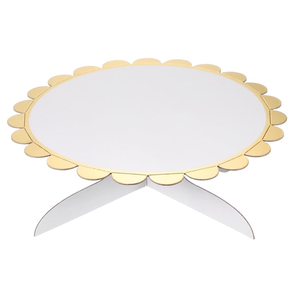 Uxcell 1-Tier Cardboard Cake Stand Holder, 13 Inch Round Cupcake Stand Cup Cake Display Dessert Holder for Wedding, White