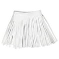 thumbnail image 1 of Uxcell 1 Yard 12 Inch Faux Leather Fringe Trim DIY Tassel Fringe for Sewing, White, 1 of 6