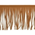 thumbnail image 1 of Uxcell PU Leather Fringe Trim Leather Suede DIY Tassel Fringe for Sewing Decorating Lampshades Brown 4 inch, 1 of 6