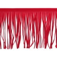 thumbnail image 1 of Uxcell PU Leather Fringe Trim Leather Suede DIY Tassel Fringe for Sewing Decorating Lampshades Red 4 inch, 1 of 6