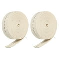 thumbnail image 1 of Uxcell 1 inch Flat Wide 2 Meter/6.5Ft Long Cotton Oil Lamp Wick with Black Stitch, 2 Roll, 1 of 5
