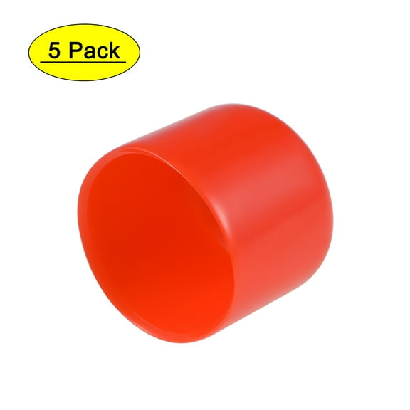 Uxcell 1-inch ID Red Screw Thread Protectors Round End Caps 5 Pack