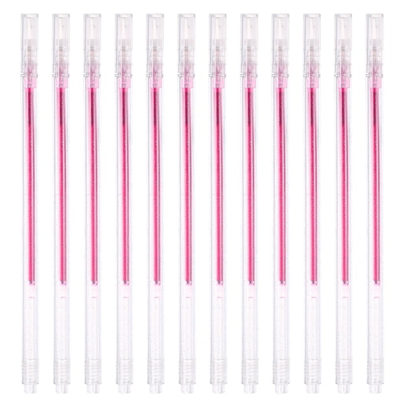 Uxcell 1mmGlitterGelPens,12PcsFinePointLargeCapacityColoredGelPensSmoothWritingGlitterMarkersforAdultsColoringBooksArtistsDrawingWriting,Pink