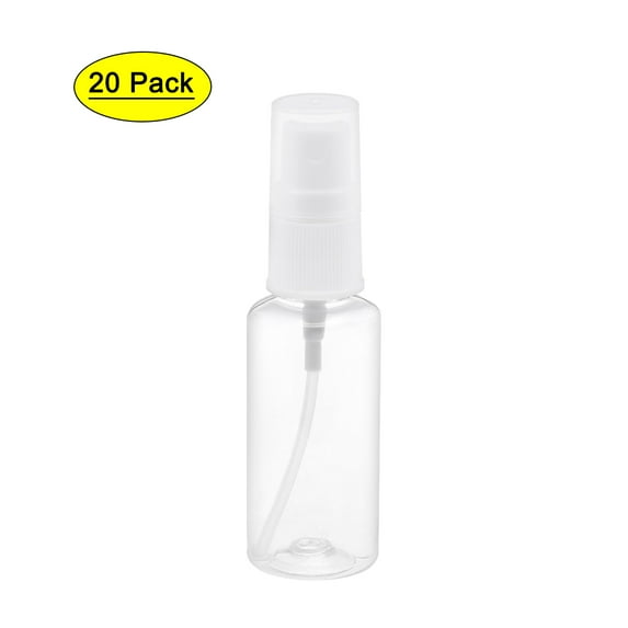 Uxcell 1 oz/30ml Refillable Spray Bottle Plastic Transparent 20 Count