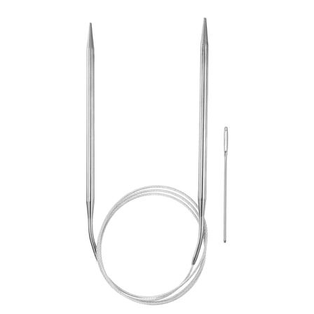 Uxcell 1 pack Circular Knitting Needles Needles Stainless Steel for Knitting Stitch Grey US 8/5.0mm x 39.37 inch (100cm)
