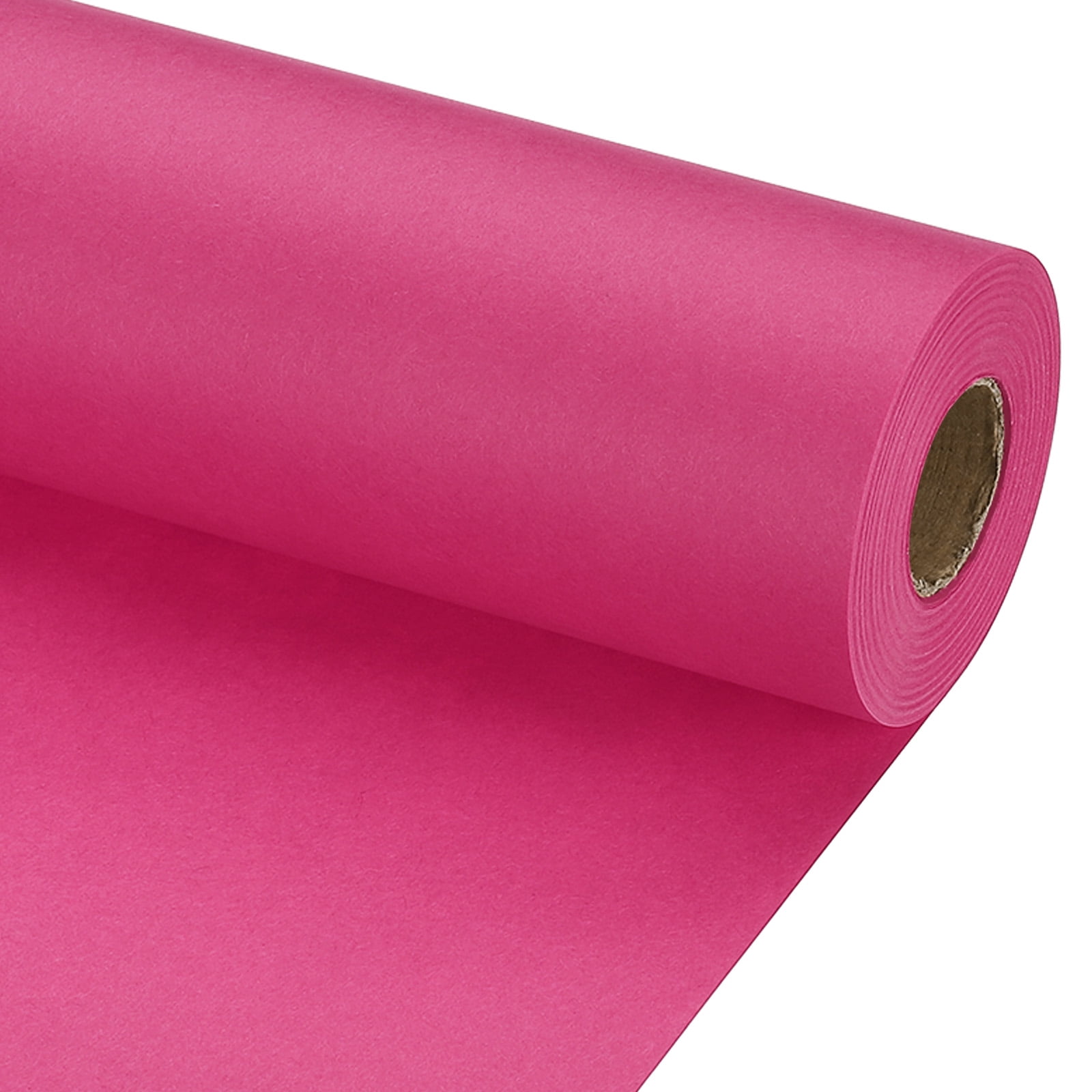 Uxcell 1 pack Wrapping Paper, Craft Paper Packing Paper 20" x 700"(59') Dark Pink