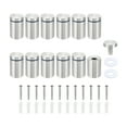 thumbnail image 1 of Uxcell 1 x 1.6 Inch Sign Standoff Screws, 12 Set Stainless Steel Wall Standoff,Silver, 1 of 6