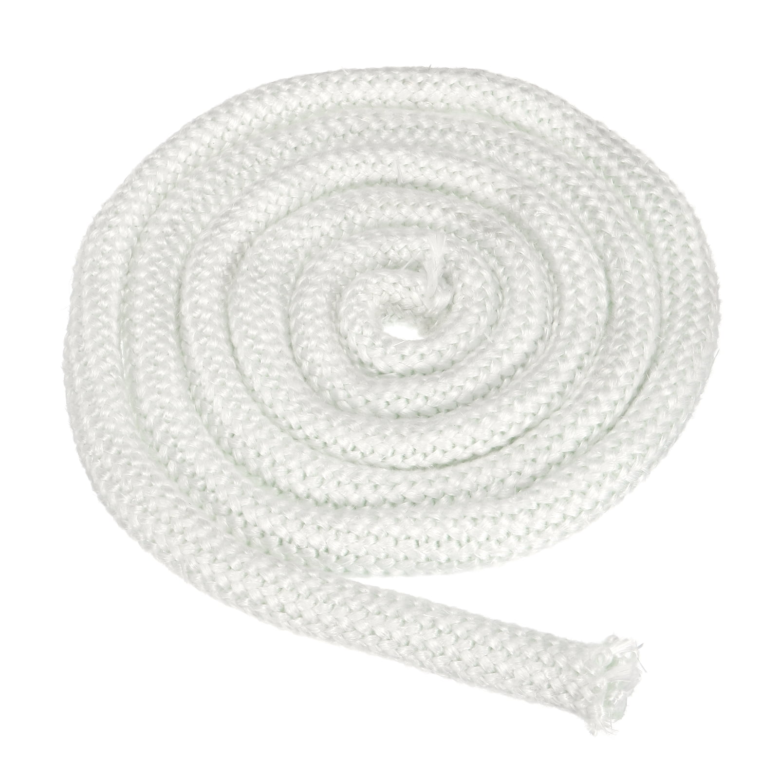 Uxcell 3/8"x 118" Wood Stove Gasket, Fiberglass Round High Temperature Resistance Seal Rope Replacement White