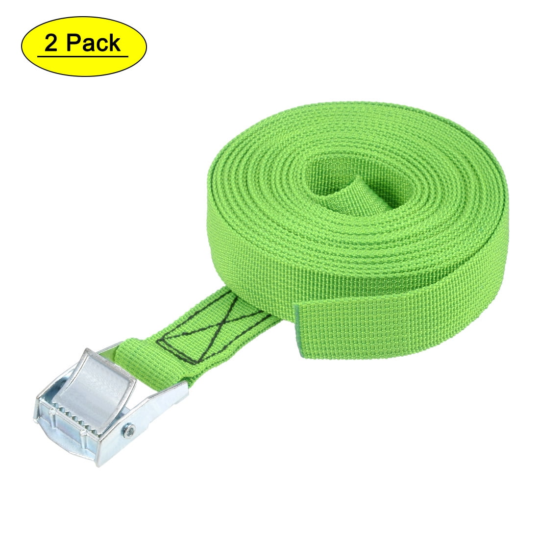 Uxcell 1" x 18' Lashing Strap with Cam Locks Buckle up to 551lbs Green