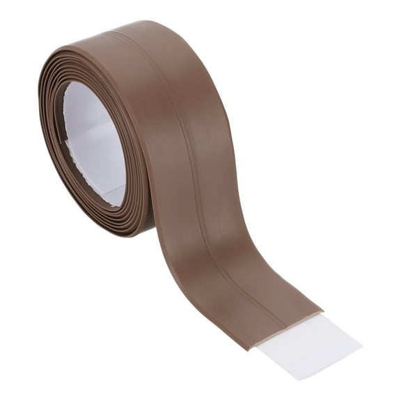 Uxcell Caulk Tape, Self Adhesive Caulking Tape Waterproof Edge Protectors for Bathroom Accessories Brown 3.3 ft
