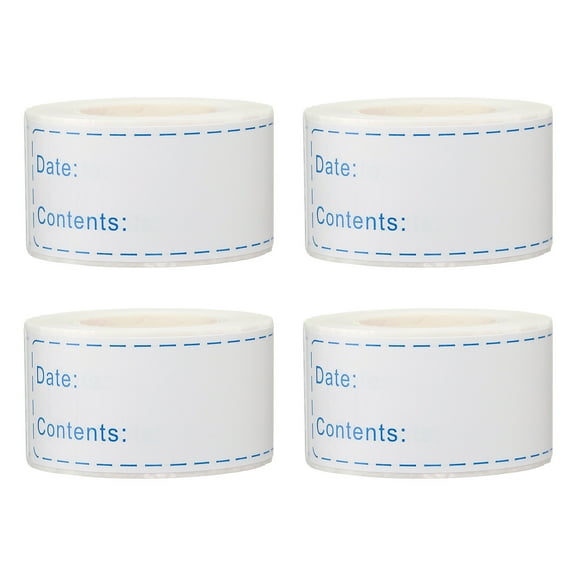 Uxcell 1 x 3 Inch Removable Freezer Labels, 4 Roll/500 Pcs Stickers, Blue