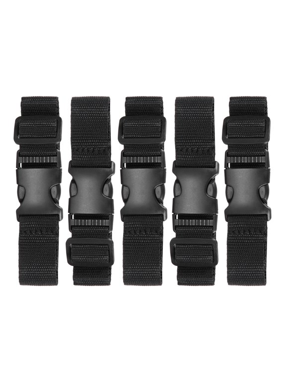 1" x 59.1" Utility Straps with Quick Release Buckle, 5Pcs Adjustable Nylon Tie Down Straps Heavy Duty Lashing Strap for Cargo Suitcases Backpacking Travel Outdoor