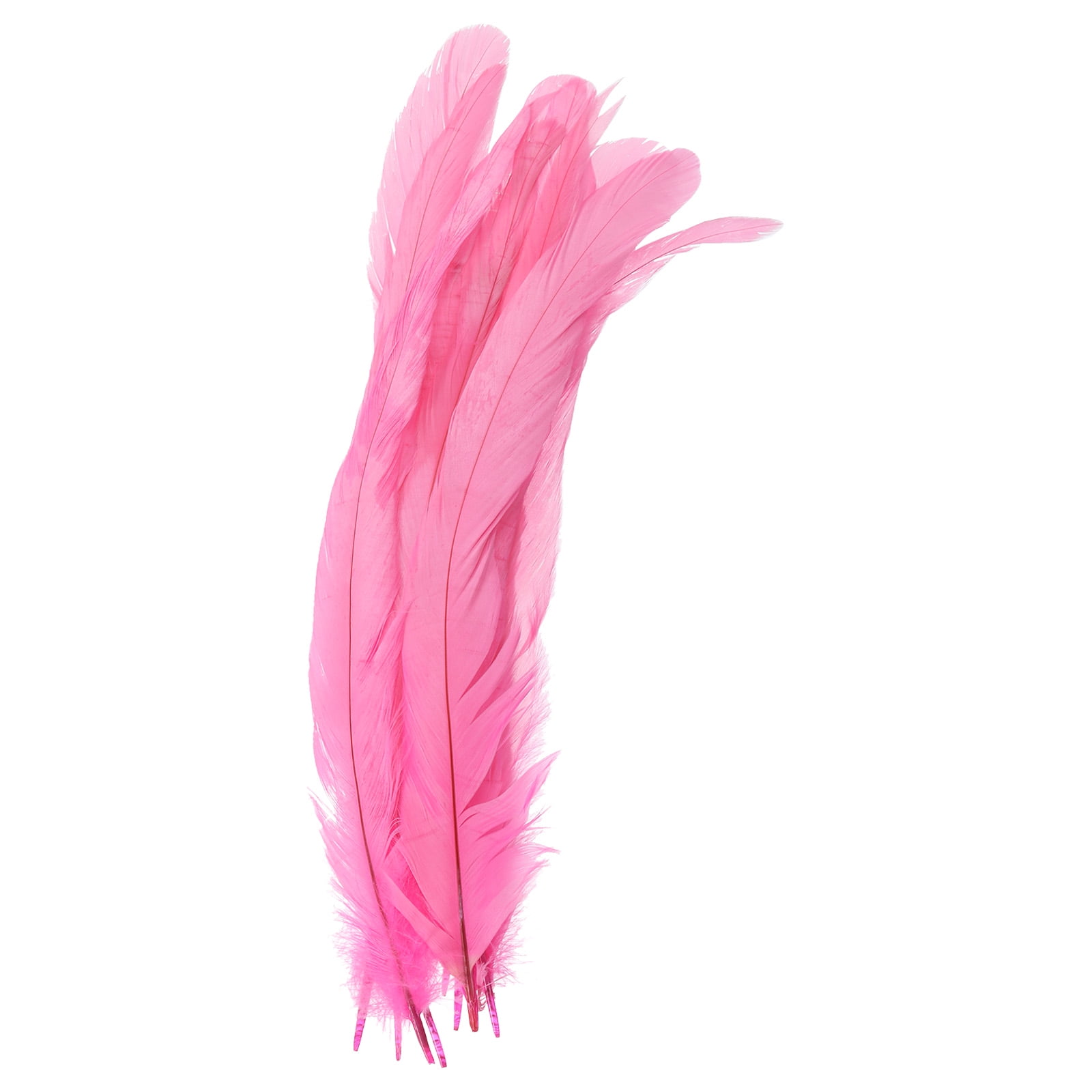 Uxcell 1012 Inch Rooster Feathers, 50 Pack Bulk Natural Feathers for Crafts Style 1, Pink