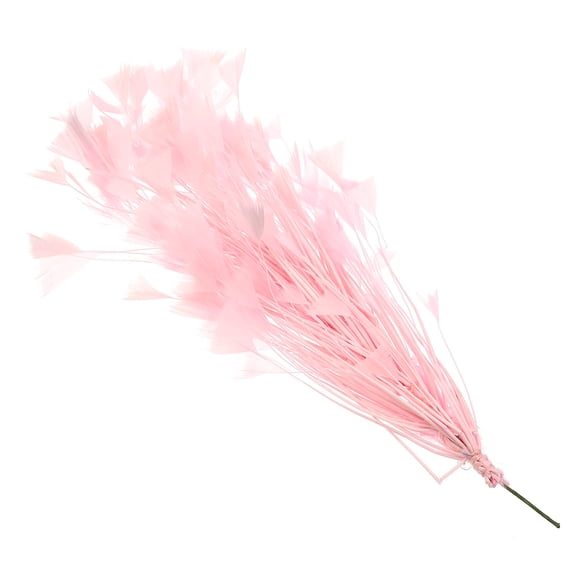 Uxcell 10-12 Inch Turkey Feathers, 1 Set Fluffy Bulk Natural Feathers for Crafts, Pink