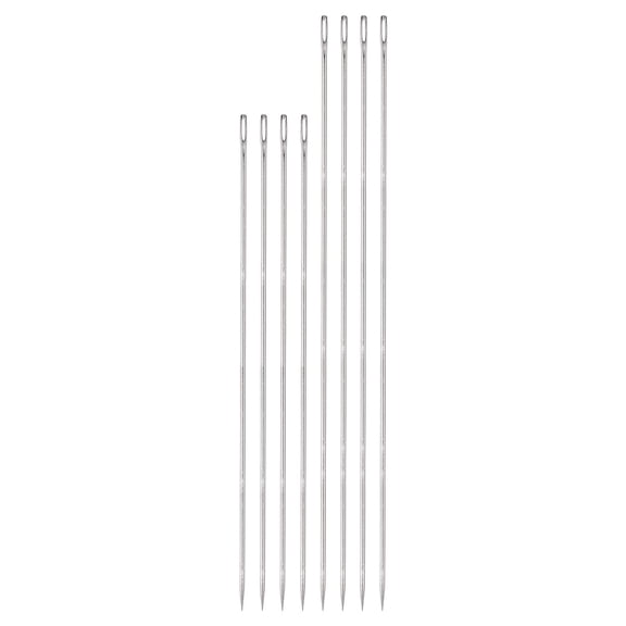 Uxcell 10/12 Inch Upholstery Needles  Stainless Steel Large Eye Stitching Needles 4 Pack